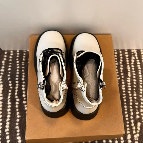 Steve Madden Girls 2 Combat Boots Shoes Figaro Bone Zipup Platform Laceup NIB - Picture 5 of 6